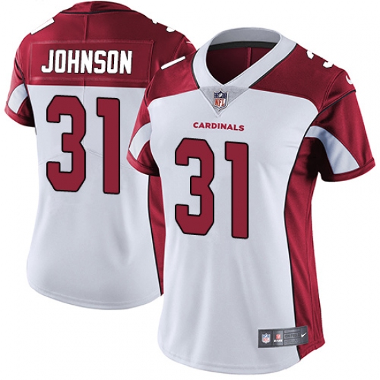 Women's Nike Arizona Cardinals 31 David Johnson White Vapor Untouchable Limited Player NFL Jersey