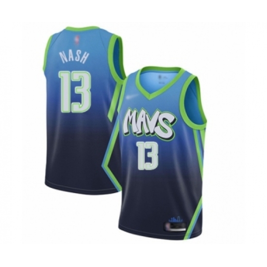 Women's Dallas Mavericks 13 Steve Nash Swingman Blue Basketball Jersey - 2019 20 City Edition