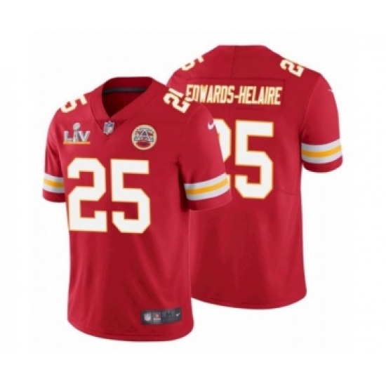 Youth Kansas City Chiefs 25 Clyde Edwards Helaire Red Super Bowl LV Jersey