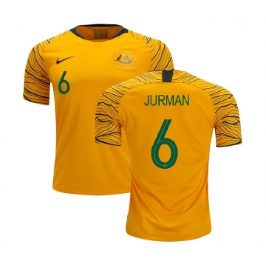 Australia 6 Jurman Home Soccer Country Jersey