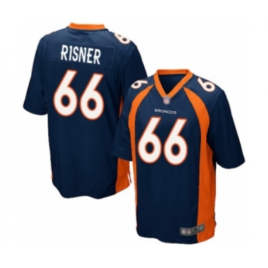 Men's Denver Broncos 66 Dalton Risner Game Navy Blue Alternate Football Jersey