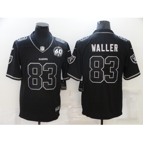 Men's Oakland Raiders 83 Darren Waller Black 60th Anniversary Vapor Untouchable Limited Jersey