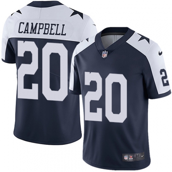 Youth Nike Dallas Cowboys 20 Ibraheim Campbell Navy Blue Throwback Alternate Vapor Untouchable Limited Player NFL Jersey