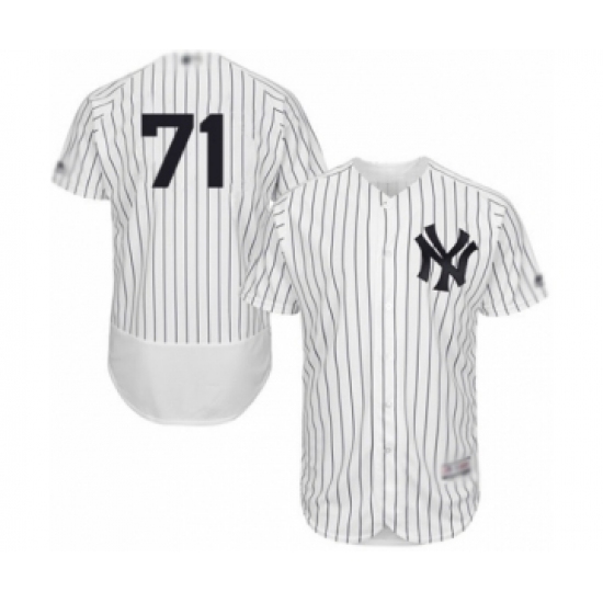 Men's New York Yankees 71 Stephen Tarpley White Home Flex Base Authentic Collection Baseball Player Jersey