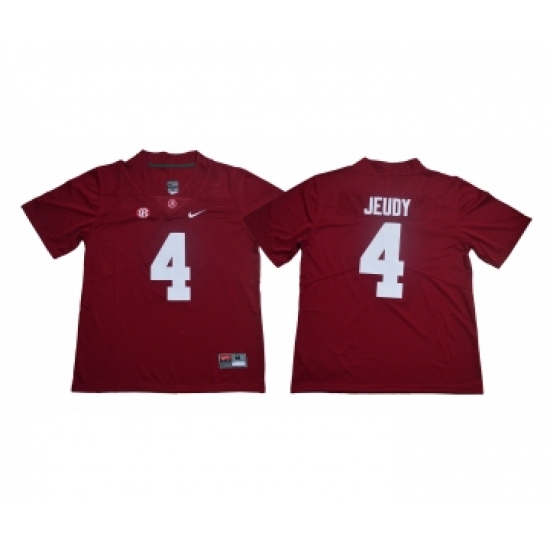 Alabama Crimson Tide 4 Jerry Jeudy Red Nike College Football Jersey