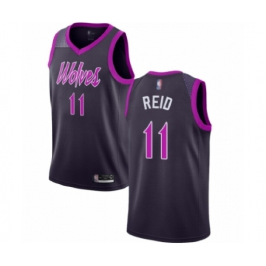 Men's Minnesota Timberwolves 11 Naz Reid Authentic Purple Basketball Jersey - City Edition