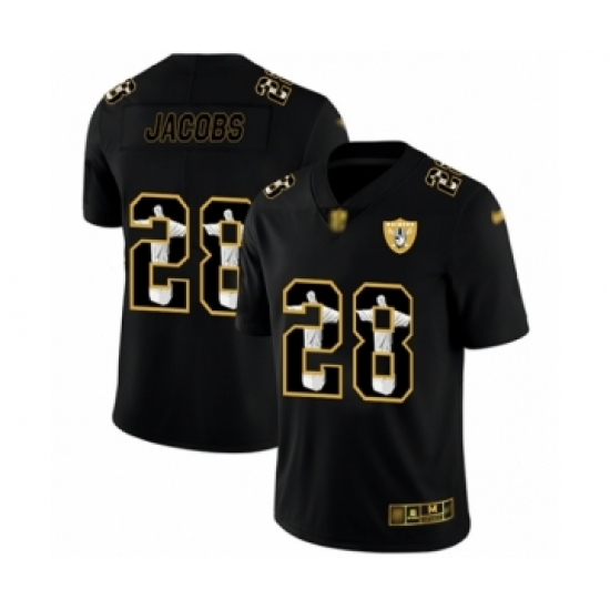 Men's Oakland Raiders 28 Josh Jacobs Black Jesus Faith Limited Football Jersey