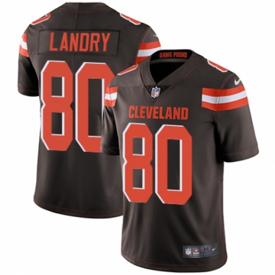 Youth Nike Cleveland Browns 80 Jarvis Landry Brown Team Color Vapor Untouchable Limited Player NFL Jersey