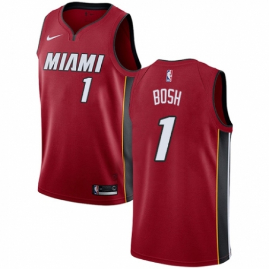 Men's Nike Miami Heat 1 Chris Bosh Swingman Red NBA Jersey Statement Edition