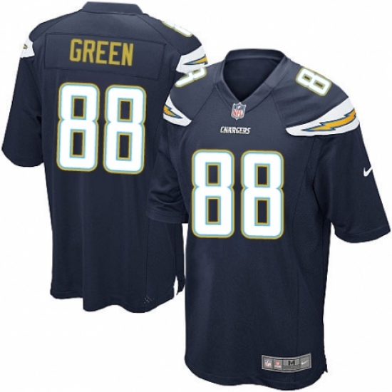 Men's Nike Los Angeles Chargers 88 Virgil Green Game Navy Blue Team Color NFL Jersey