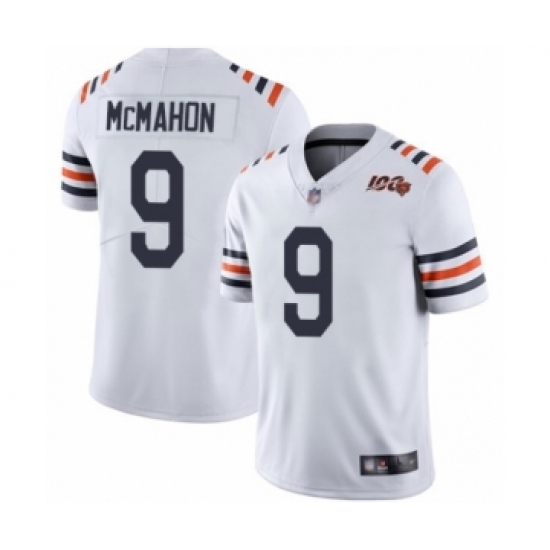 Men's Chicago Bears 9 Jim McMahon White 100th Season Limited Football Jersey