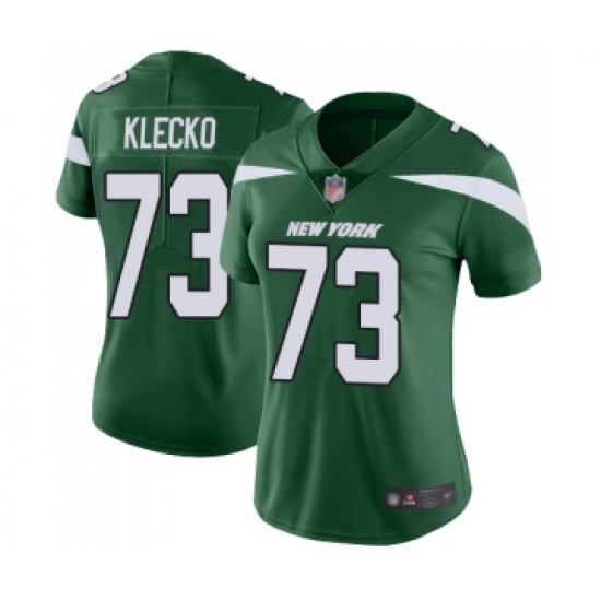 Women's New York Jets 73 Joe Klecko Green Team Color Vapor Untouchable Limited Player Football Jersey