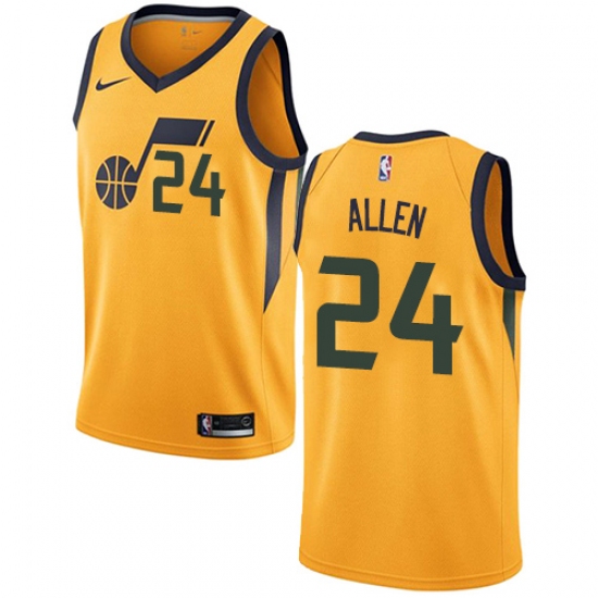 Women's Nike Utah Jazz 24 Grayson Allen Swingman Gold NBA Jersey Statement Edition