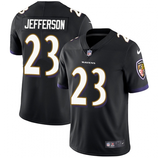 Youth Nike Baltimore Ravens 23 Tony Jefferson Black Alternate Vapor Untouchable Limited Player NFL Jersey