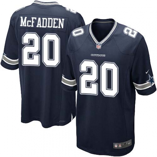 Men's Nike Dallas Cowboys 20 Darren McFadden Game Navy Blue Team Color NFL Jersey