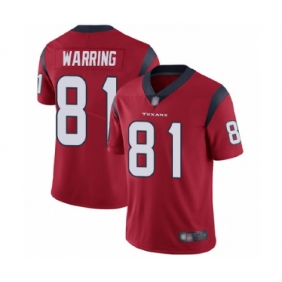 Youth Houston Texans 81 Kahale Warring Red Alternate Vapor Untouchable Limited Player Football Jersey
