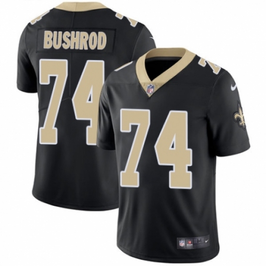 Youth Nike New Orleans Saints 74 Jermon Bushrod Black Team Color Vapor Untouchable Limited Player NFL Jersey