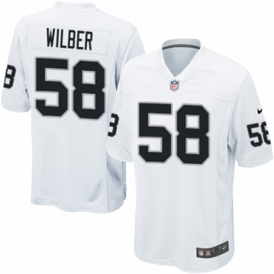 Men's Nike Oakland Raiders 58 Kyle Wilber Game White NFL Jersey