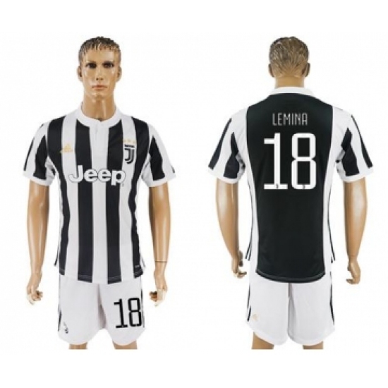 Juventus 18 Lemina Home Soccer Club Jersey