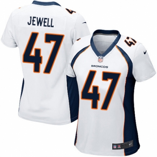 Women's Nike Denver Broncos 47 Josey Jewell Game White NFL Jersey