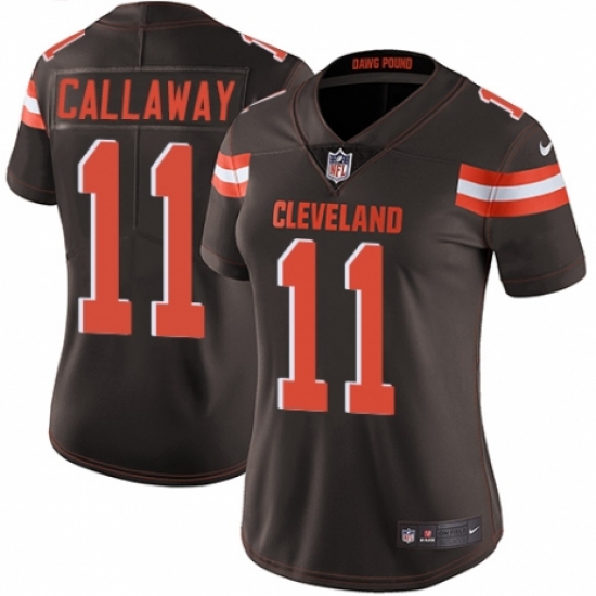 Women's Nike Cleveland Browns 11 Antonio Callaway Brown Team Color Vapor Untouchable Limited Player NFL Jersey