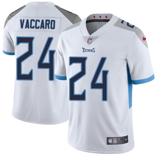 Men Nike Tennessee Titans 24 Kenny Vaccaro White Vapor Untouchable Limited Player NFL Jersey
