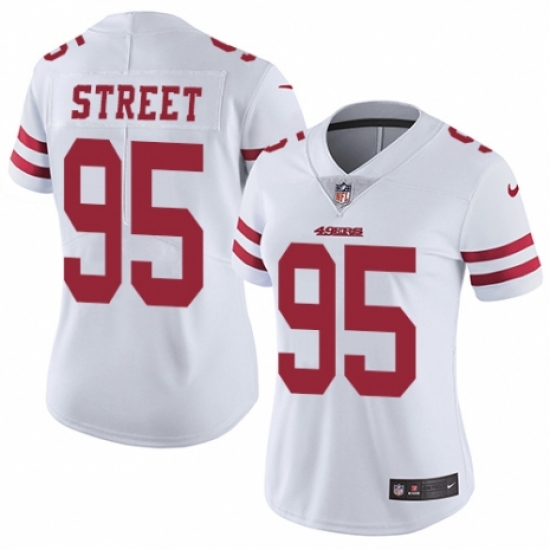 Women's Nike San Francisco 49ers 95 Kentavius Street White Vapor Untouchable Elite Player NFL Jersey