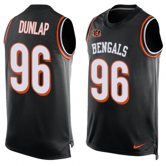 Men's Nike Cincinnati Bengals 96 Carlos Dunlap Limited Black Player Name & Number Tank Top NFL Jersey