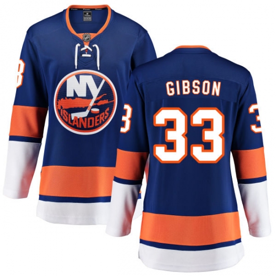 Women's New York Islanders 33 Christopher Gibson Fanatics Branded Royal Blue Home Breakaway NHL Jersey