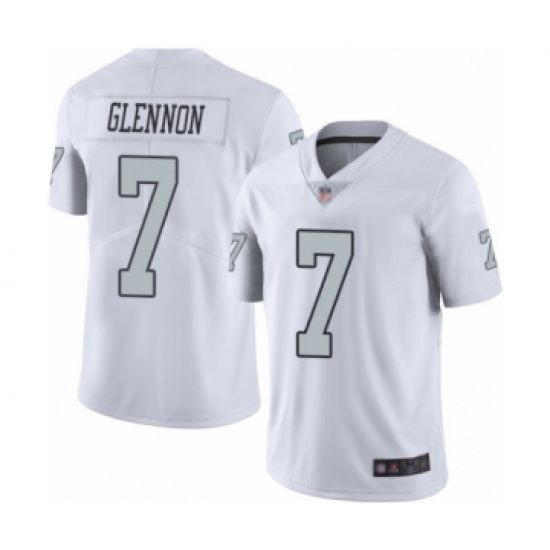 Youth Oakland Raiders 7 Mike Glennon Limited White Rush Vapor Untouchable Football Jersey