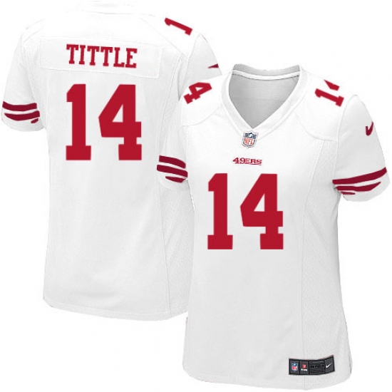 Women's Nike San Francisco 49ers 14 Y.A. Tittle Game White NFL Jersey