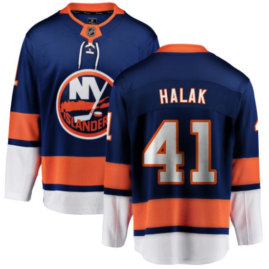 Youth New York Islanders 41 Jaroslav Halak Fanatics Branded Royal Blue Home Breakaway NHL Jersey