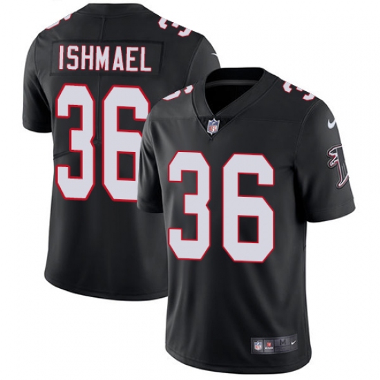 Men's Nike Atlanta Falcons 36 Kemal Ishmael Black Alternate Vapor Untouchable Limited Player NFL Jersey