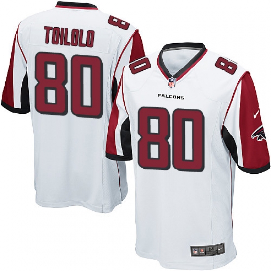 Men's Nike Atlanta Falcons 80 Levine Toilolo Game White NFL Jersey