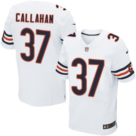 Men's Nike Chicago Bears 37 Bryce Callahan Elite White NFL Jersey