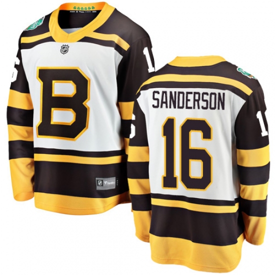 Youth Boston Bruins 16 Derek Sanderson White 2019 Winter Classic Fanatics Branded Breakaway NHL Jersey