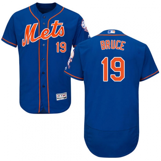 Men's Majestic New York Mets 19 Jay Bruce Royal Blue Alternate Flex Base Authentic Collection MLB Jersey