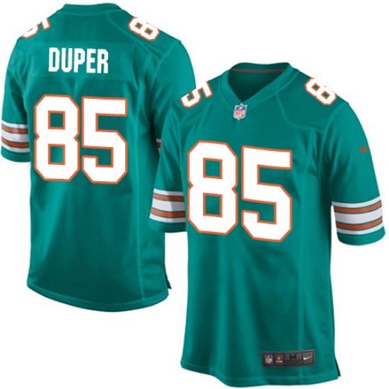 Men's Nike Miami Dolphins 85 Mark Duper Game Aqua Green Alternate NFL Jersey