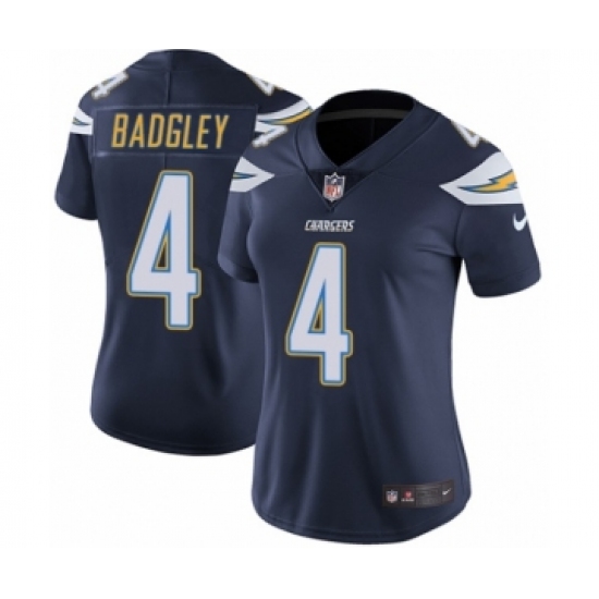 Women's Nike Los Angeles Chargers 4 Michael Badgley Navy Blue Team Color Vapor Untouchable Limited Player NFL Jersey