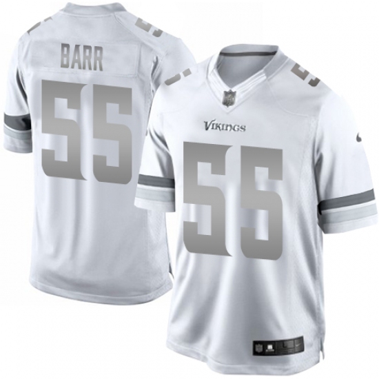 Men's Nike Minnesota Vikings 55 Anthony Barr Limited White Platinum NFL Jersey