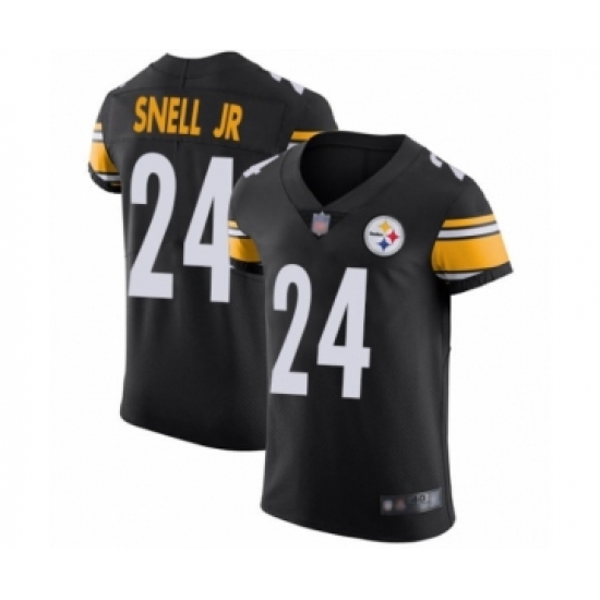 Men's Pittsburgh Steelers 24 Benny Snell Jr. Black Team Color Vapor Untouchable Elite Player Football Jersey