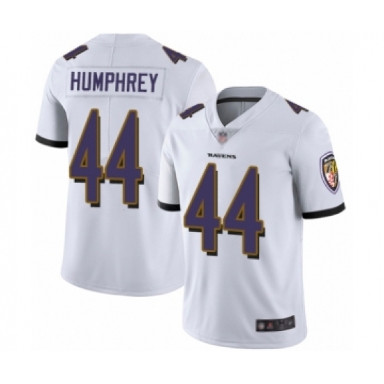 Men's Baltimore Ravens 44 Marlon Humphrey White Vapor Untouchable Limited Player Football Jersey