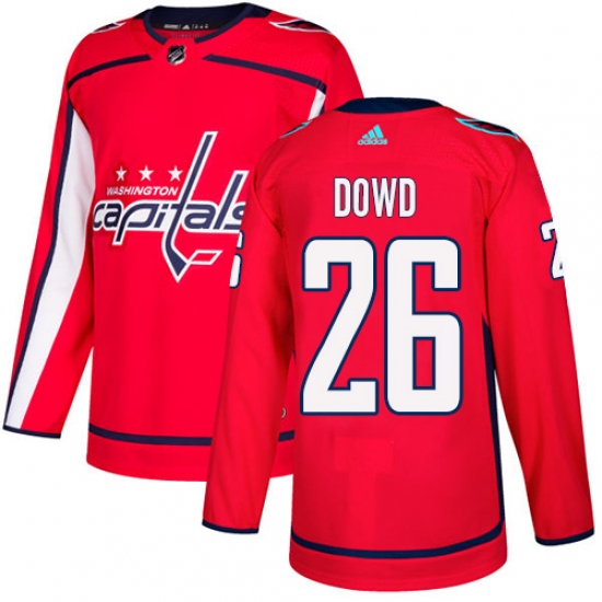 Youth Adidas Washington Capitals 26 Nic Dowd Authentic Red Home NHL Jersey