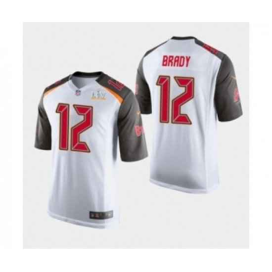 Youth Tampa Bay Buccaneers 12 Tom Brady White Super Bowl LV Jersey