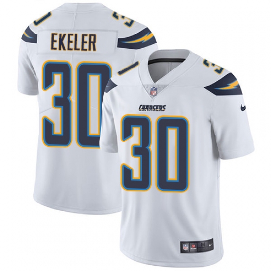 Youth Nike Los Angeles Chargers 30 Austin Ekeler White Vapor Untouchable Limited Player NFL Jersey