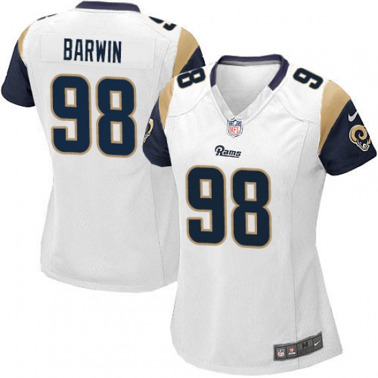 Women's Nike Los Angeles Rams 98 Connor Barwin Game White NFL Jersey