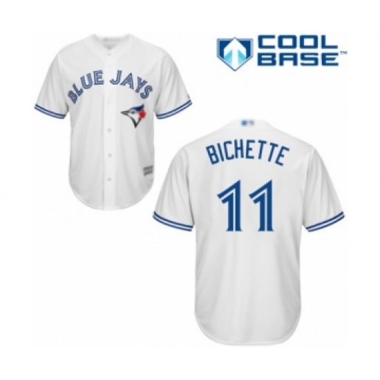 Youth Toronto Blue Jays 11 Bo Bichette Authentic White Home Baseball Player Jersey