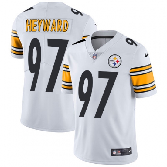 Men's Nike Pittsburgh Steelers 97 Cameron Heyward White Vapor Untouchable Limited Player NFL Jersey