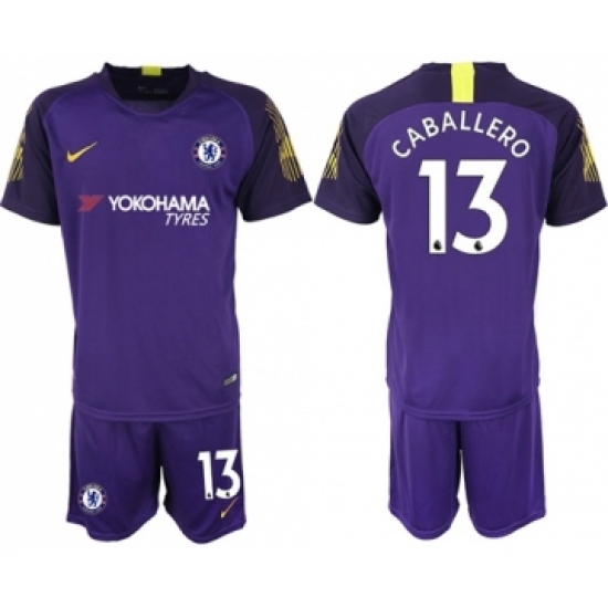 Chelsea 13 Caballero Purple Goalkeeper Soccer Club Jersey