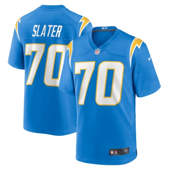 Men's Los Angeles Chargers 70 Rashawn Slater Nike Powder Blue 2021 NFL Draft First Round Pick Game Jersey